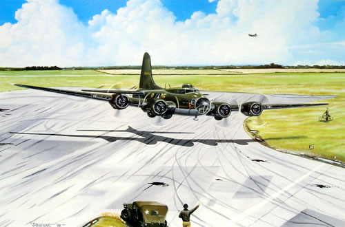 "The Memphis Belle's Historic Homecoming" - Marc Stewart - B-17 Art